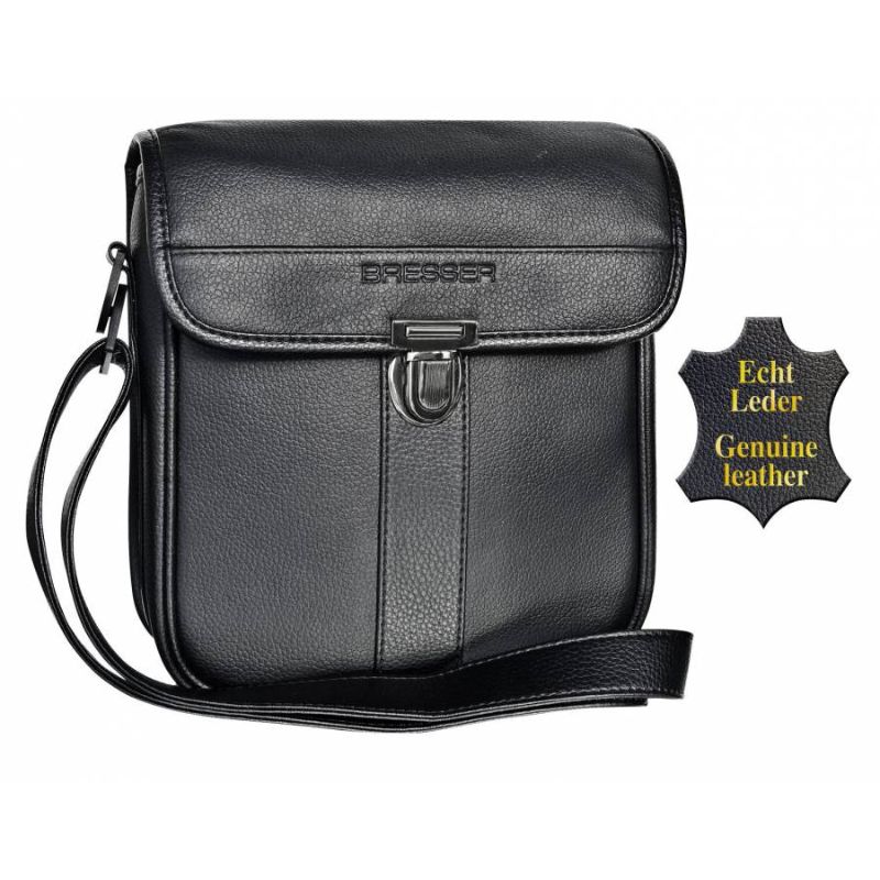 The real leather bag which comes with the Bresser Montana 8.5x45 Grey Binoculars