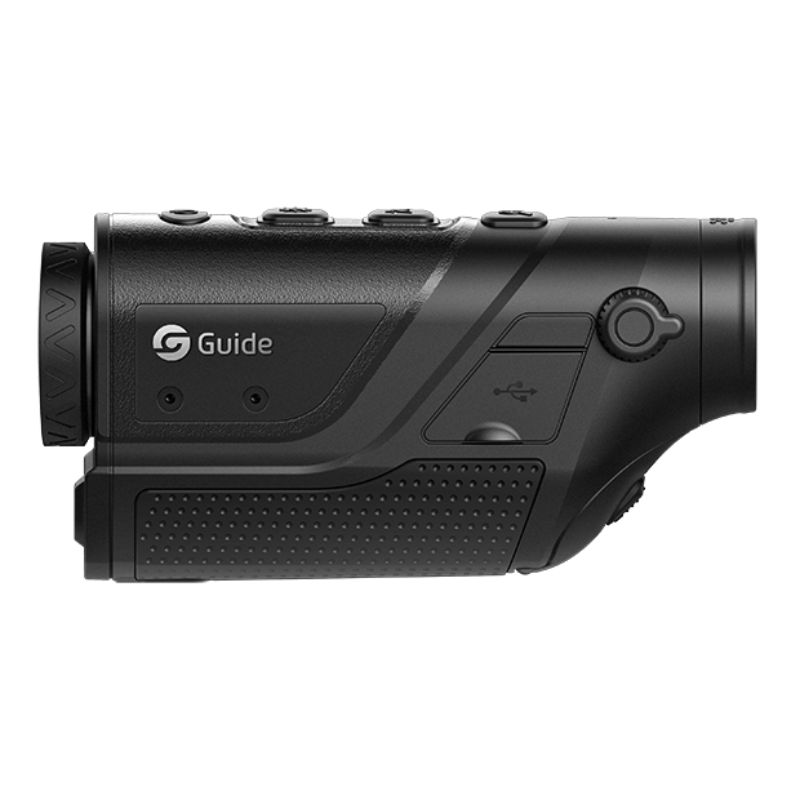 The black Guide TD210 Thermal Monocular with convenient button functions