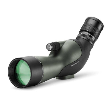 The Hawke Endurance ED 15-45x60 Angled Spotting Scope from the objective view lens