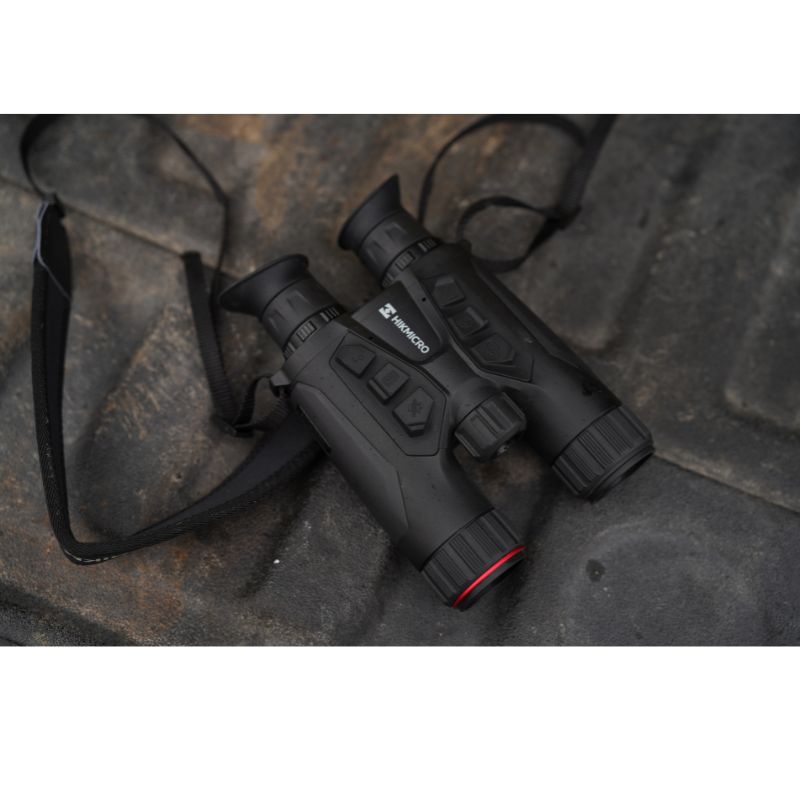 Carry strap with the Hikmicro HQ35LN Thermal Fusion Binoculars