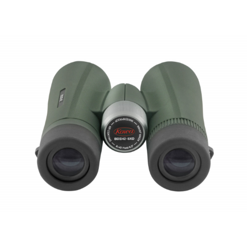 Kowa BD2 10x42 XD Waterproof Binoculars In Army Green lens view