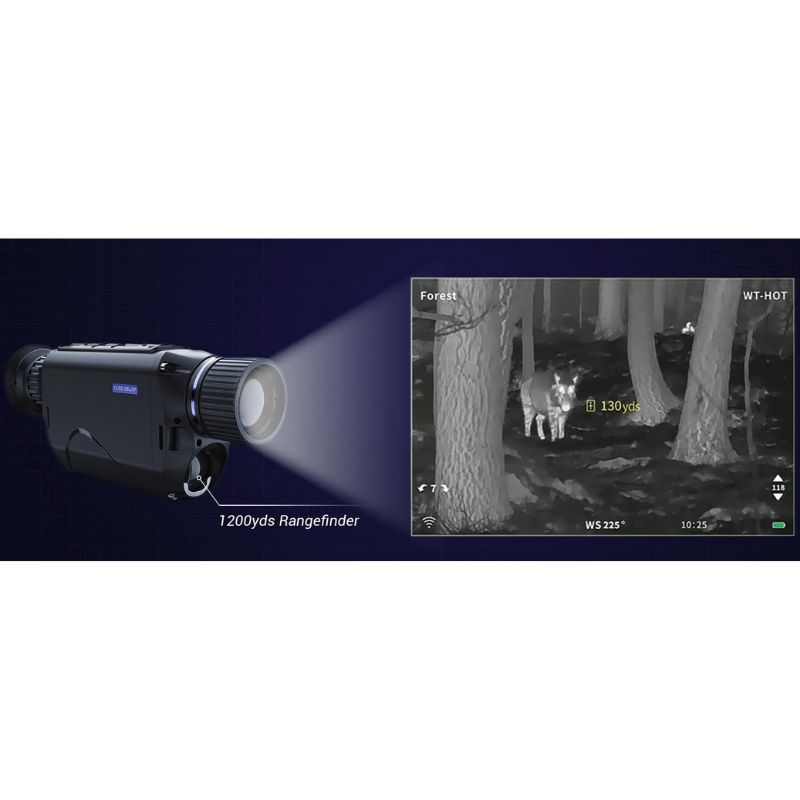 The LRF features for the Pard Thermal Imaging Black Monocular TA32-25