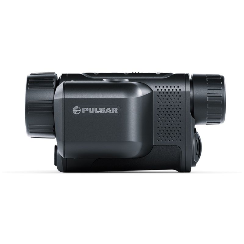 Side view of the Pulsar Axion 2 XQ35 LRF Thermal Monocular