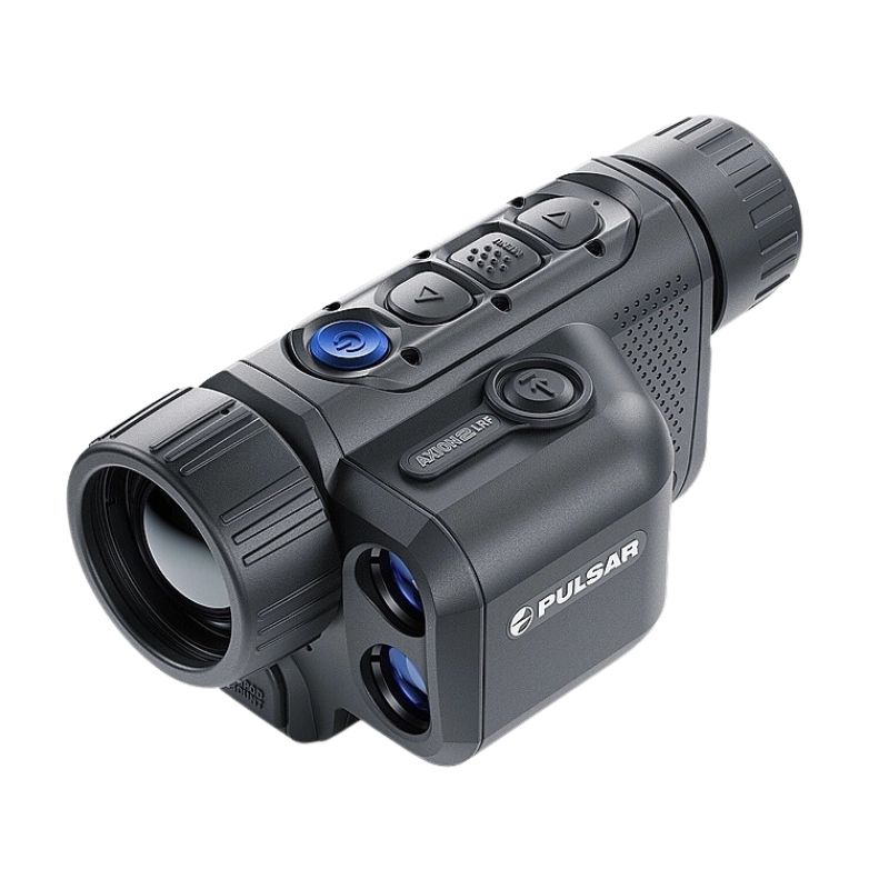 Pulsar Axion 2 XQ35 LRF Thermal Monocular with grip features and buttoned settings