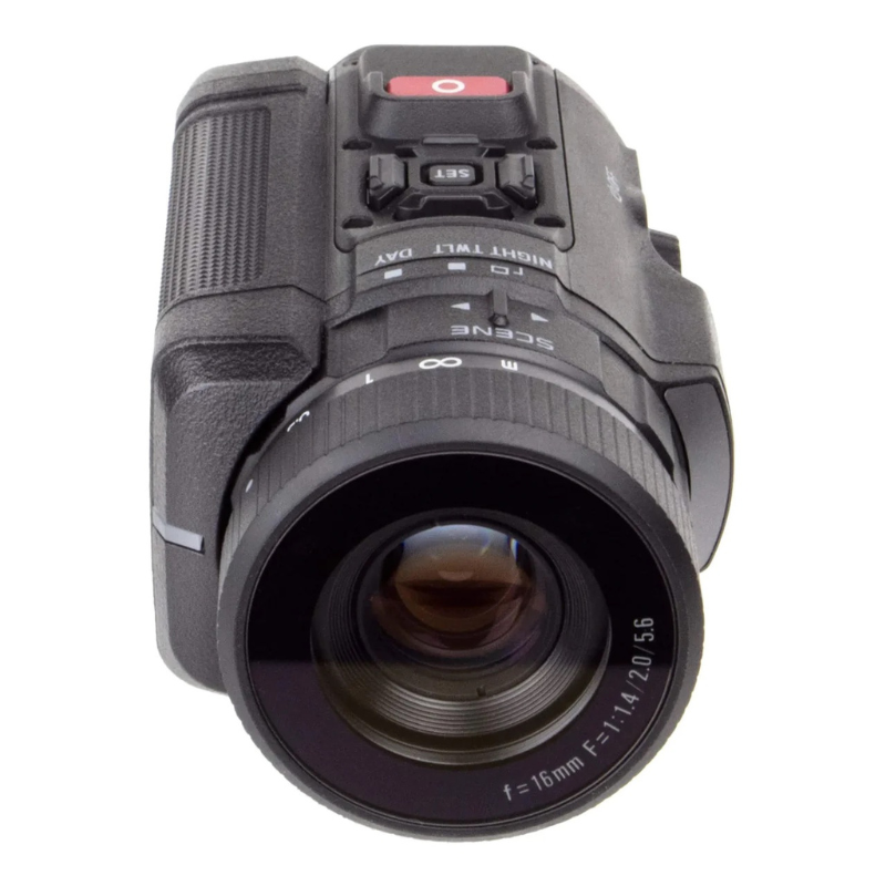 Compact black night vision camera with lens specifications 