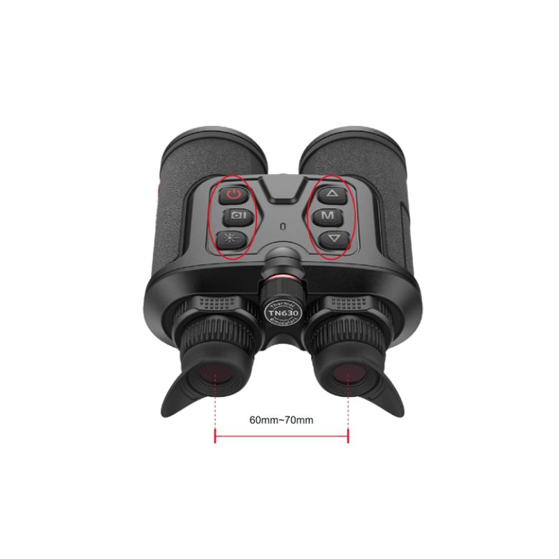 The interpupillary distance between 60-70mm for the TN650 Thermal Binoculars