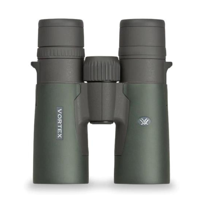 VORTEX RAZOR HD 8x42 Binoculars In Green close up view with logo