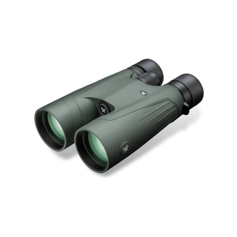 close up view from the side of vortex kaibab 18x56 binoculars army green