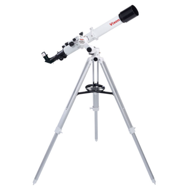 full view of a mobile vixen porta telescope with a free mount