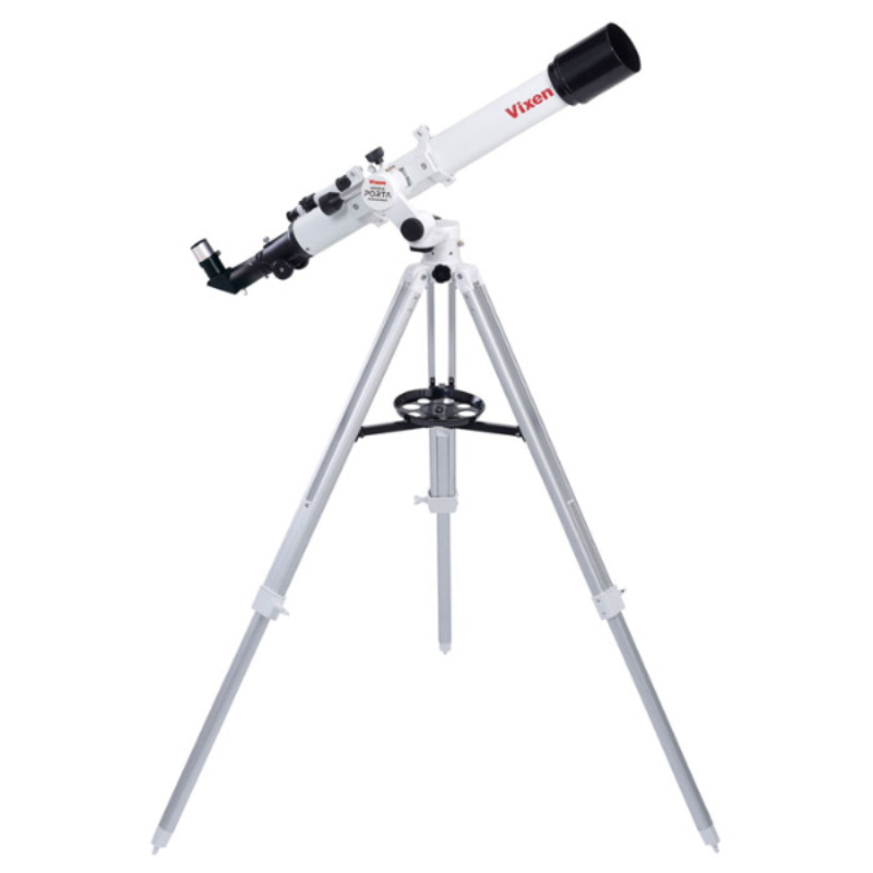 full view of a mobile vixen porta telescope with a free mount