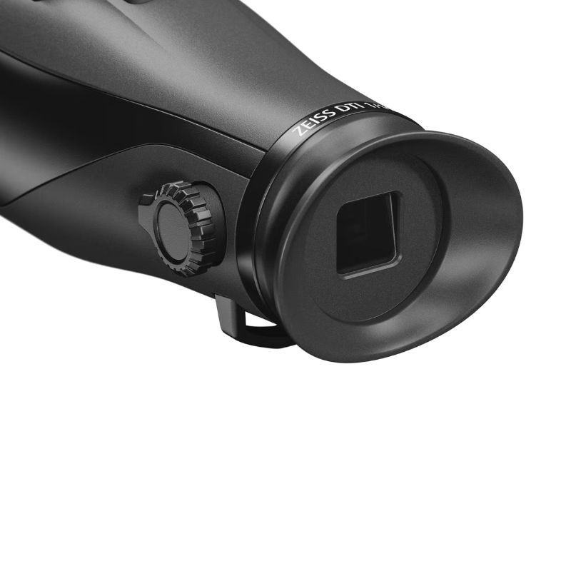 The eye piece view of the Zeiss DTI 1/19 black thermal monocular